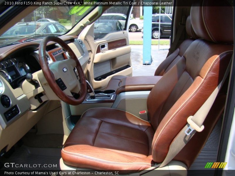 White Platinum Metallic Tri Coat / Chapparal Leather 2010 Ford F150 King Ranch SuperCrew 4x4