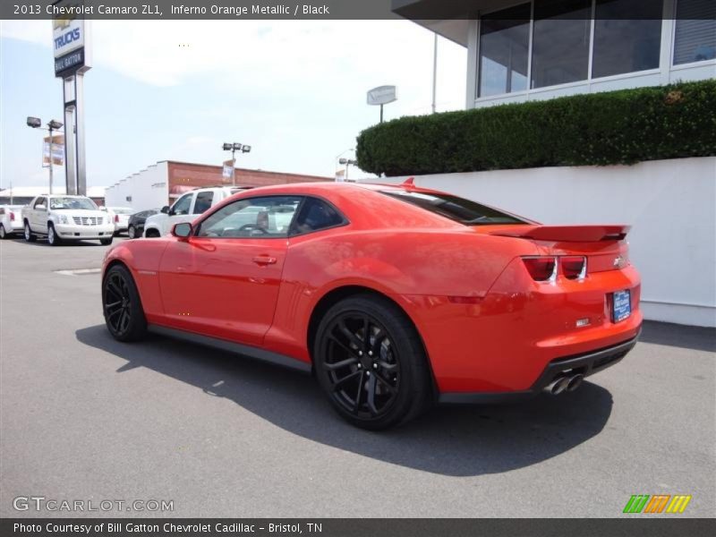 Inferno Orange Metallic / Black 2013 Chevrolet Camaro ZL1