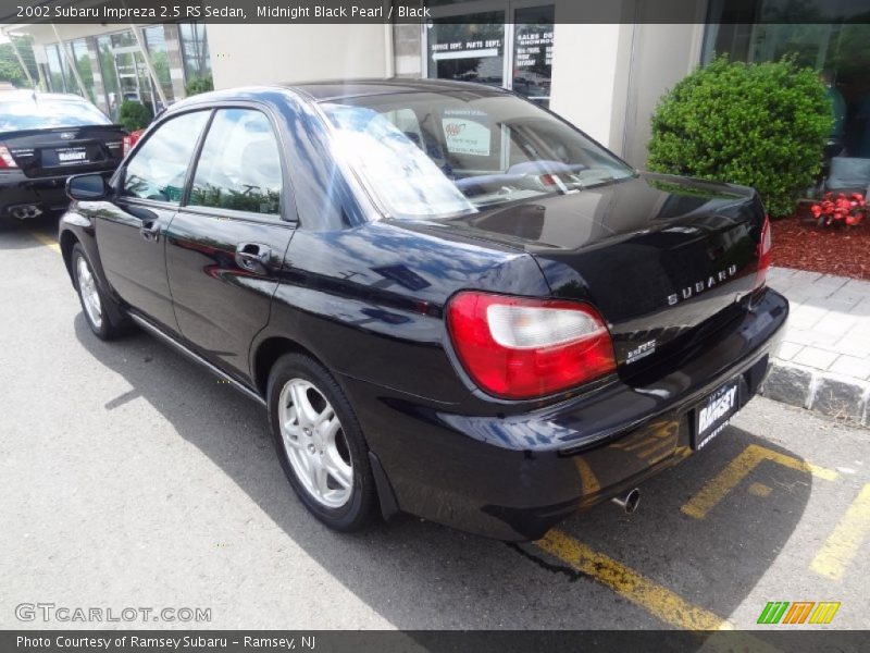 Midnight Black Pearl / Black 2002 Subaru Impreza 2.5 RS Sedan