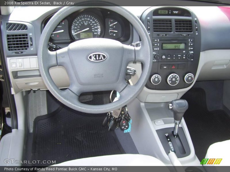 Black / Gray 2008 Kia Spectra EX Sedan
