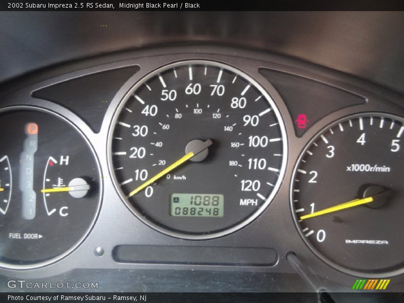  2002 Impreza 2.5 RS Sedan 2.5 RS Sedan Gauges