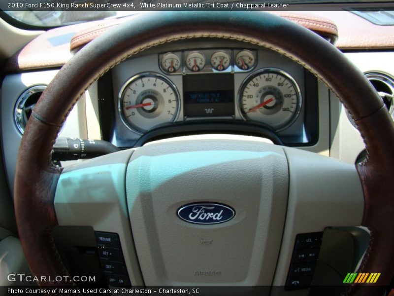 White Platinum Metallic Tri Coat / Chapparal Leather 2010 Ford F150 King Ranch SuperCrew 4x4