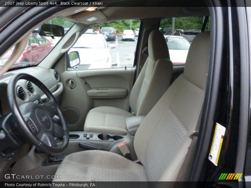 Black Clearcoat / Khaki 2007 Jeep Liberty Sport 4x4