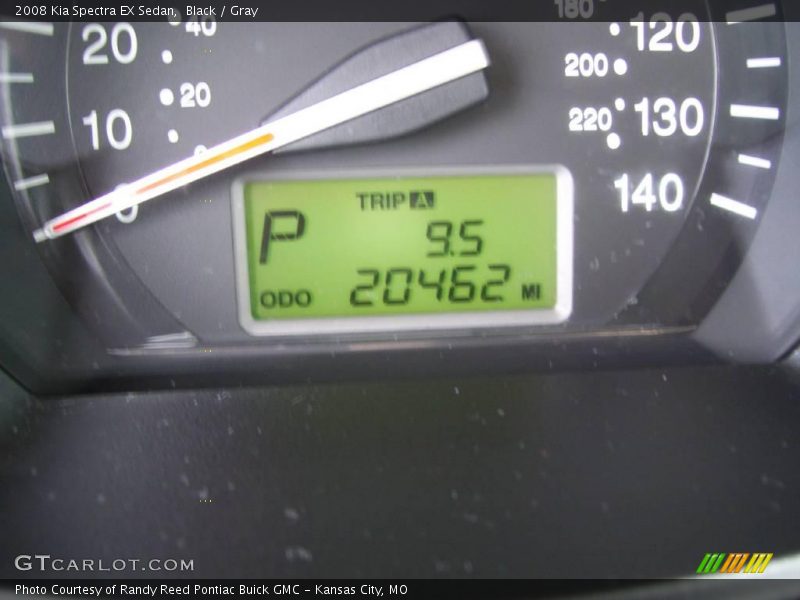 Black / Gray 2008 Kia Spectra EX Sedan
