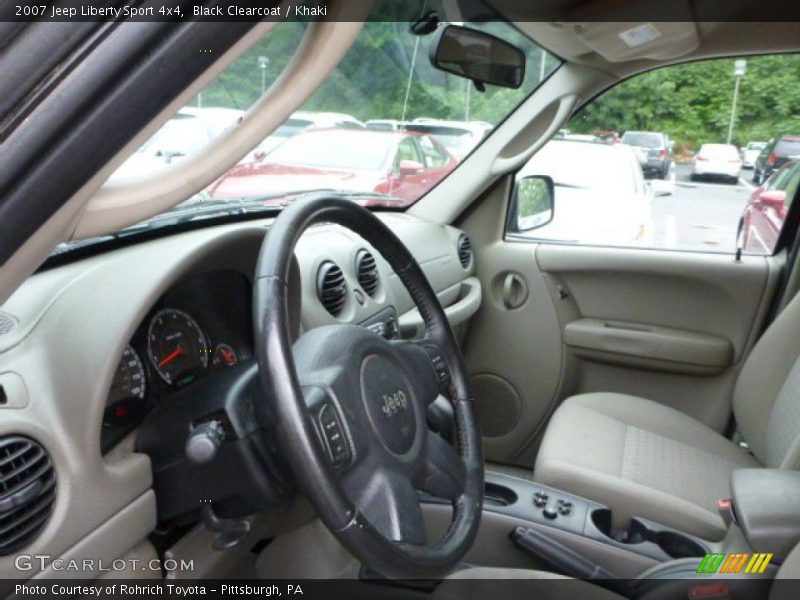 Black Clearcoat / Khaki 2007 Jeep Liberty Sport 4x4