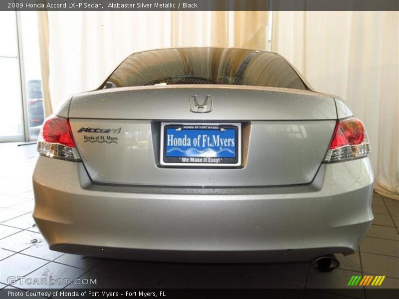 Alabaster Silver Metallic / Black 2009 Honda Accord LX-P Sedan