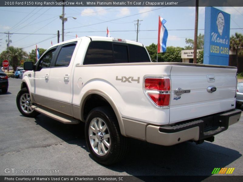White Platinum Metallic Tri Coat / Chapparal Leather 2010 Ford F150 King Ranch SuperCrew 4x4