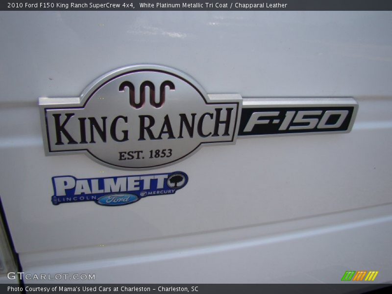 White Platinum Metallic Tri Coat / Chapparal Leather 2010 Ford F150 King Ranch SuperCrew 4x4