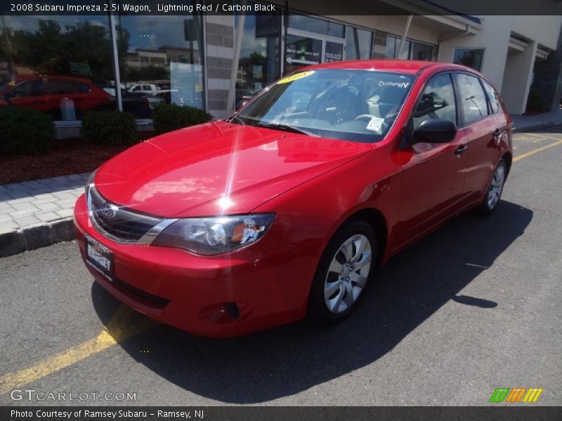 Lightning Red / Carbon Black 2008 Subaru Impreza 2.5i Wagon