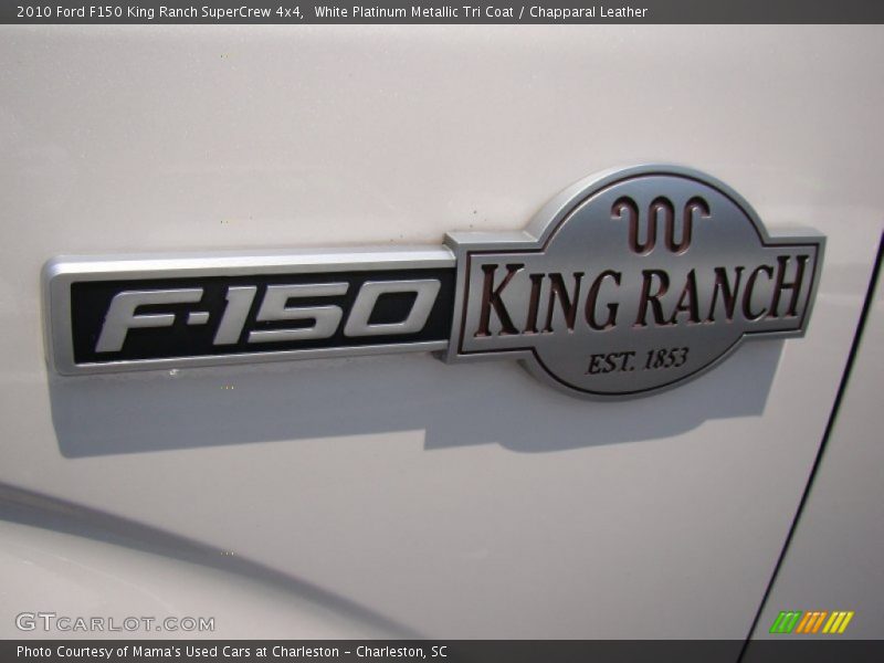 White Platinum Metallic Tri Coat / Chapparal Leather 2010 Ford F150 King Ranch SuperCrew 4x4