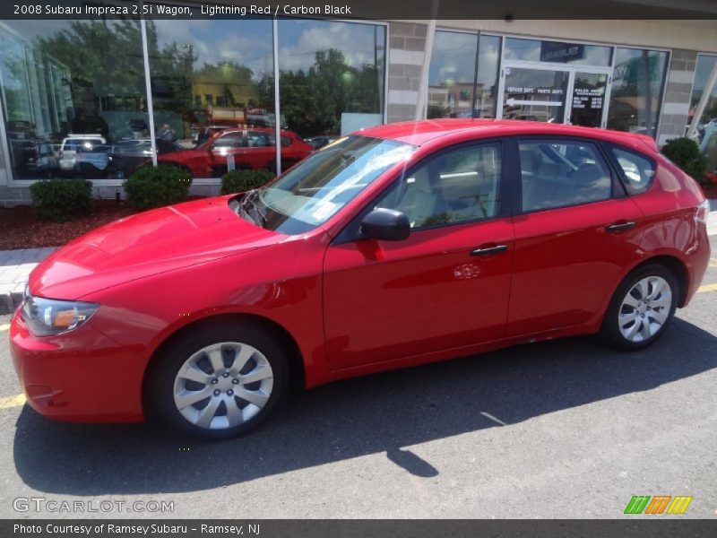 Lightning Red / Carbon Black 2008 Subaru Impreza 2.5i Wagon