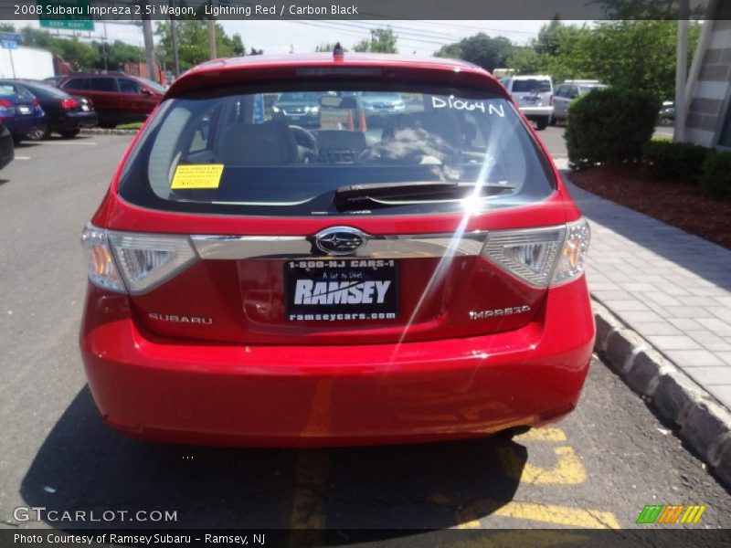 Lightning Red / Carbon Black 2008 Subaru Impreza 2.5i Wagon