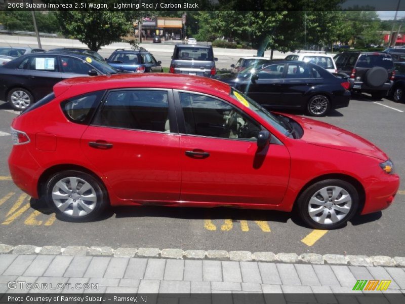Lightning Red / Carbon Black 2008 Subaru Impreza 2.5i Wagon