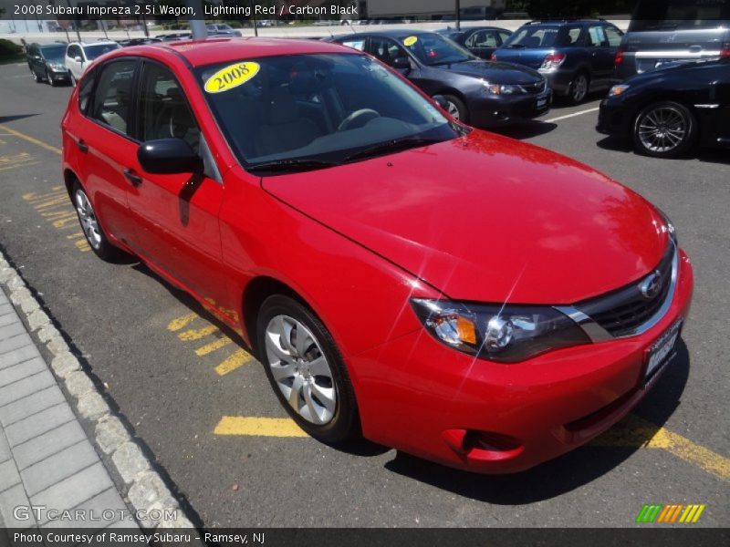 Lightning Red / Carbon Black 2008 Subaru Impreza 2.5i Wagon