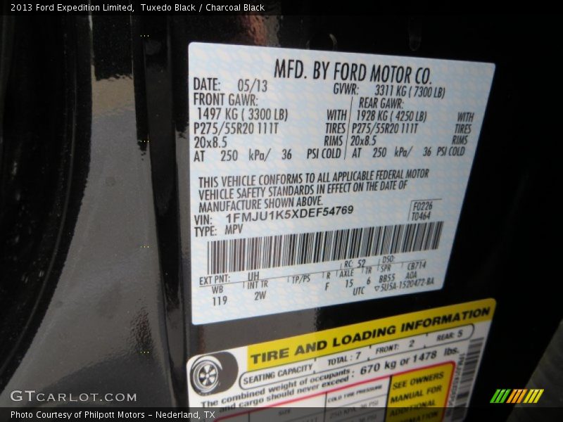 Tuxedo Black / Charcoal Black 2013 Ford Expedition Limited