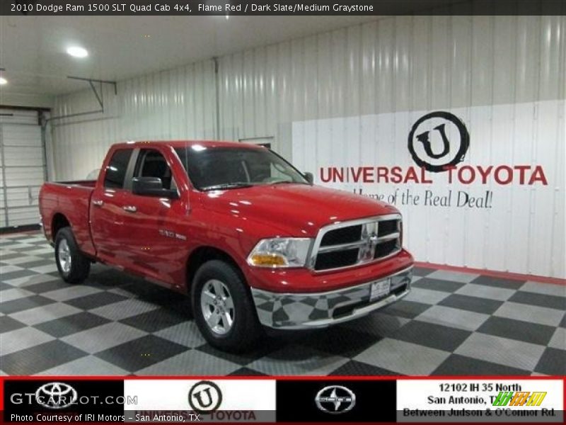Flame Red / Dark Slate/Medium Graystone 2010 Dodge Ram 1500 SLT Quad Cab 4x4