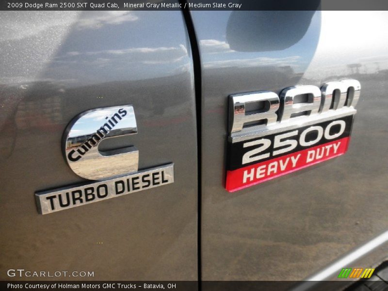 Mineral Gray Metallic / Medium Slate Gray 2009 Dodge Ram 2500 SXT Quad Cab