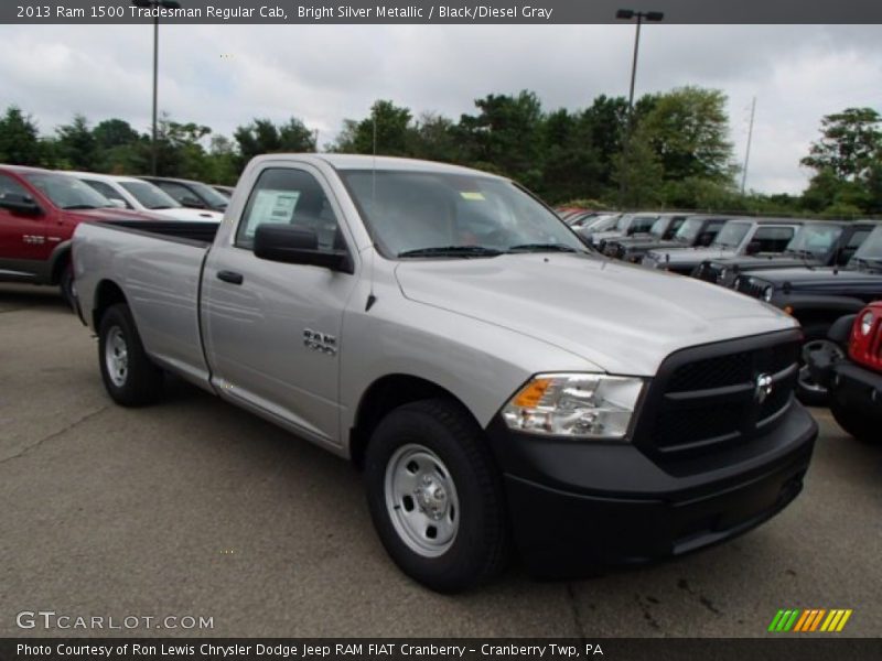 Bright Silver Metallic / Black/Diesel Gray 2013 Ram 1500 Tradesman Regular Cab