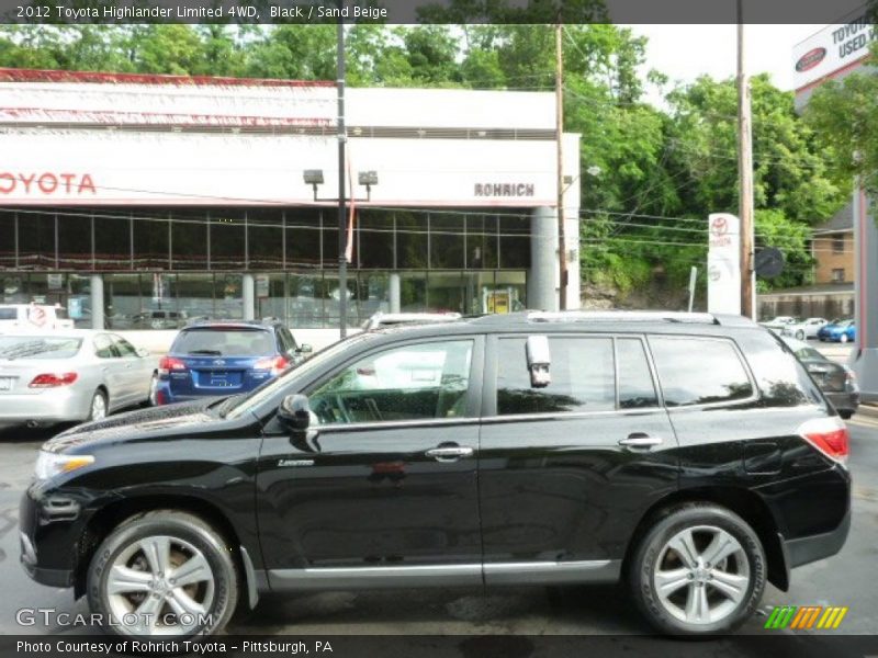 Black / Sand Beige 2012 Toyota Highlander Limited 4WD