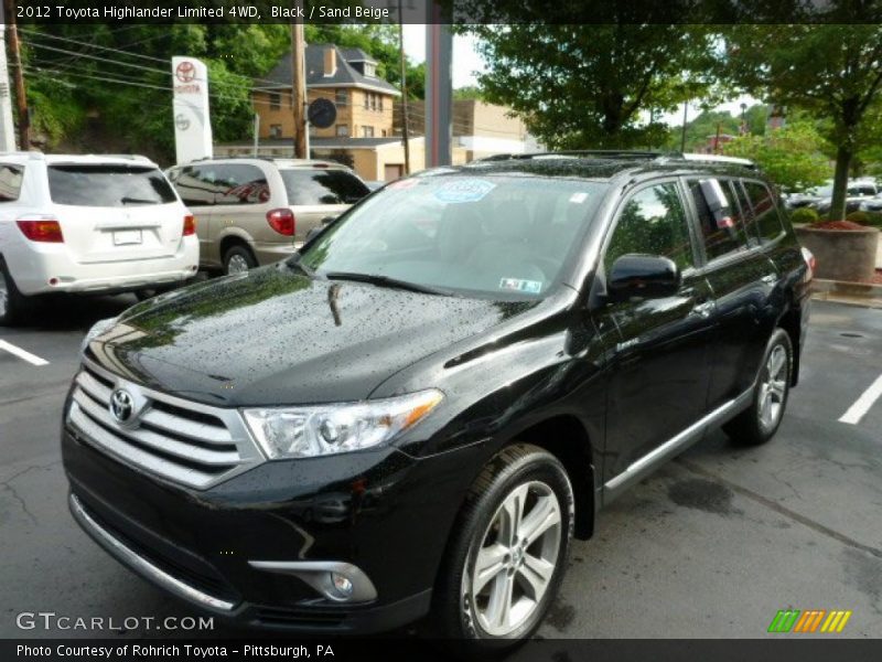 Black / Sand Beige 2012 Toyota Highlander Limited 4WD