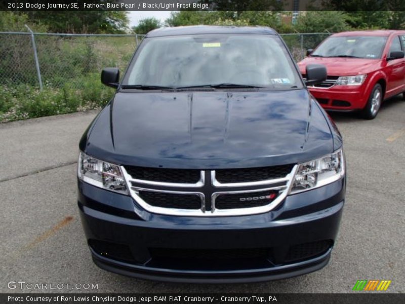 Fathom Blue Pearl / Black/Light Frost Beige 2013 Dodge Journey SE