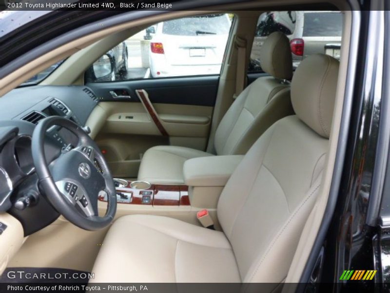 Black / Sand Beige 2012 Toyota Highlander Limited 4WD