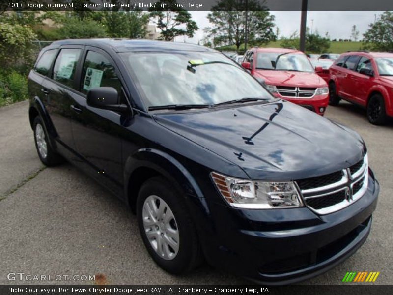 Fathom Blue Pearl / Black/Light Frost Beige 2013 Dodge Journey SE