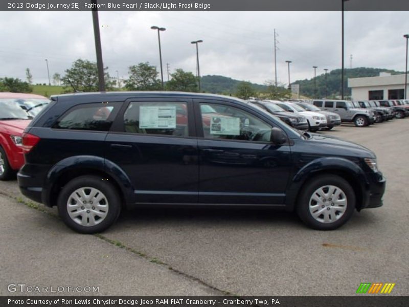 Fathom Blue Pearl / Black/Light Frost Beige 2013 Dodge Journey SE