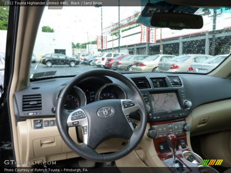 Black / Sand Beige 2012 Toyota Highlander Limited 4WD