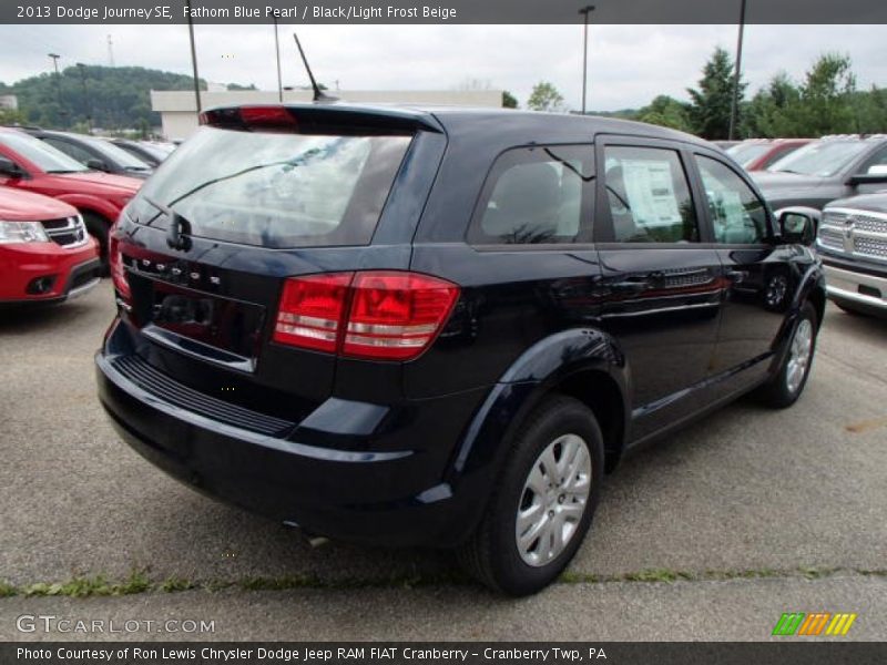 Fathom Blue Pearl / Black/Light Frost Beige 2013 Dodge Journey SE