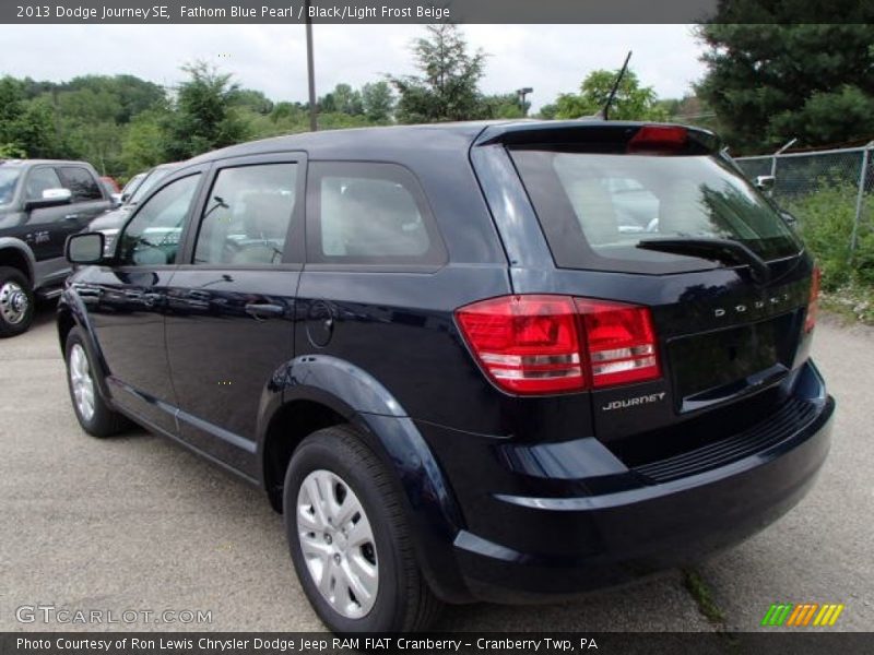 Fathom Blue Pearl / Black/Light Frost Beige 2013 Dodge Journey SE