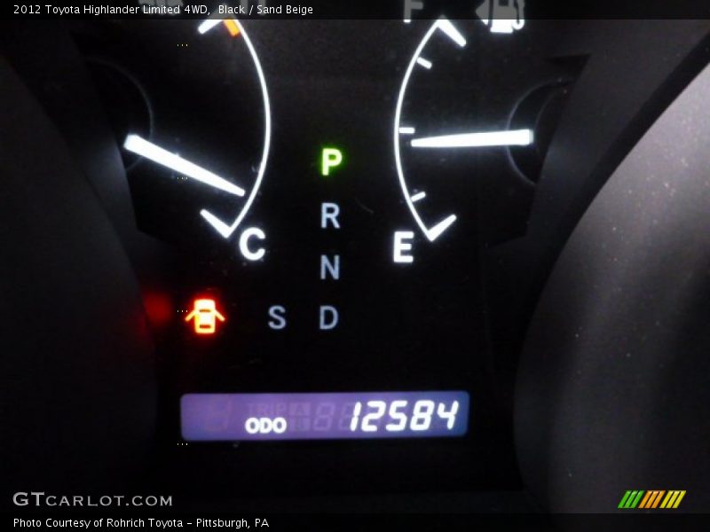 Black / Sand Beige 2012 Toyota Highlander Limited 4WD