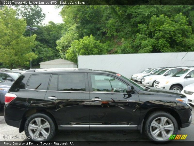 Black / Sand Beige 2012 Toyota Highlander Limited 4WD