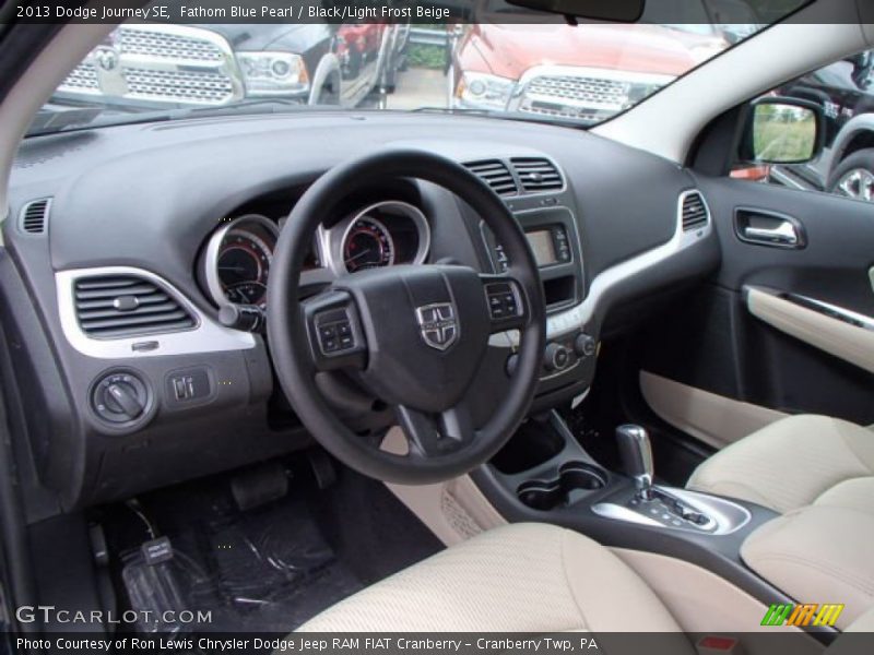 Fathom Blue Pearl / Black/Light Frost Beige 2013 Dodge Journey SE