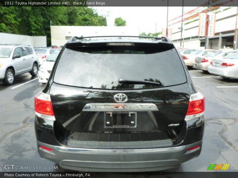 Black / Sand Beige 2012 Toyota Highlander Limited 4WD