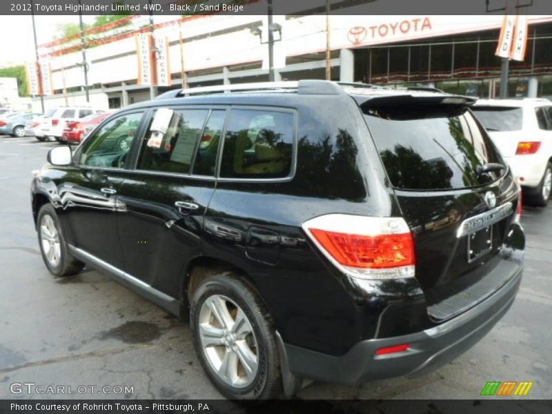Black / Sand Beige 2012 Toyota Highlander Limited 4WD