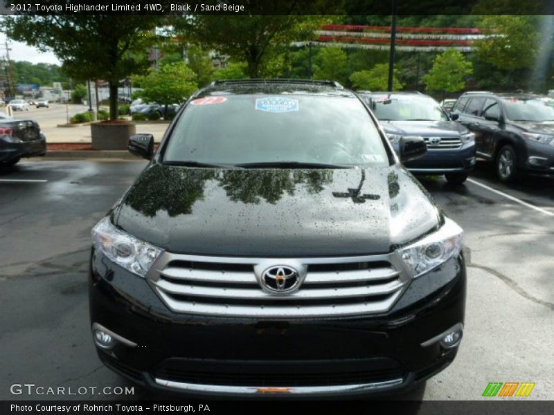 Black / Sand Beige 2012 Toyota Highlander Limited 4WD