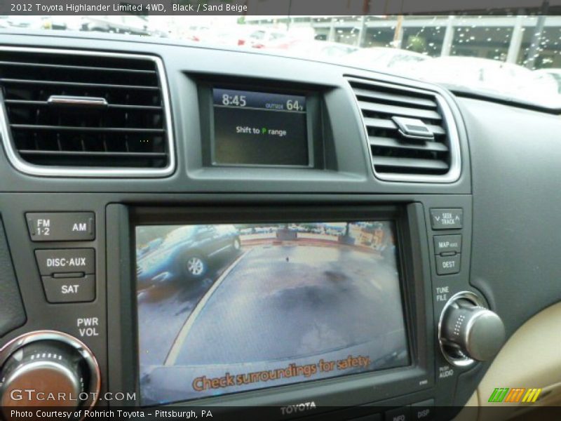 Black / Sand Beige 2012 Toyota Highlander Limited 4WD