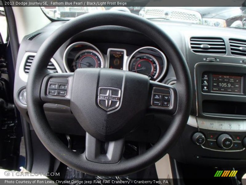 Fathom Blue Pearl / Black/Light Frost Beige 2013 Dodge Journey SE