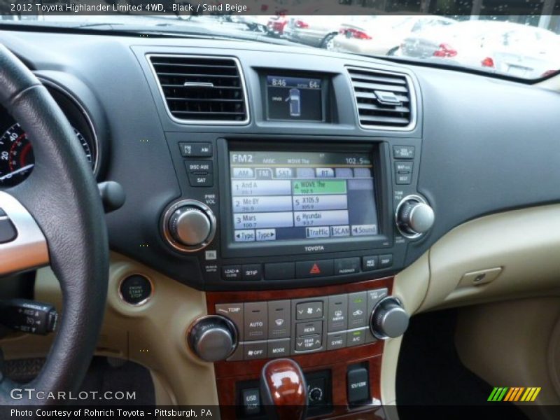 Black / Sand Beige 2012 Toyota Highlander Limited 4WD