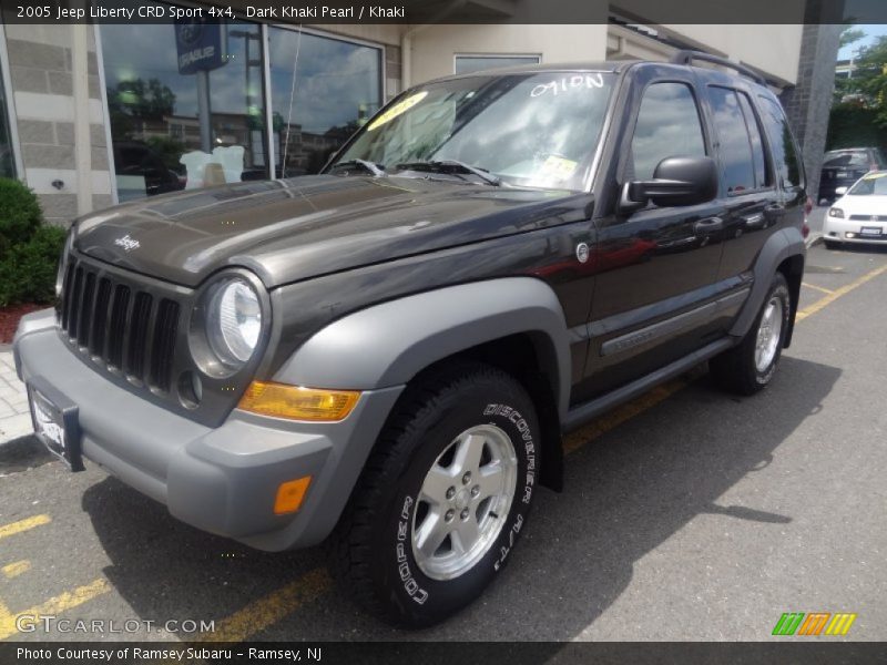 Dark Khaki Pearl / Khaki 2005 Jeep Liberty CRD Sport 4x4