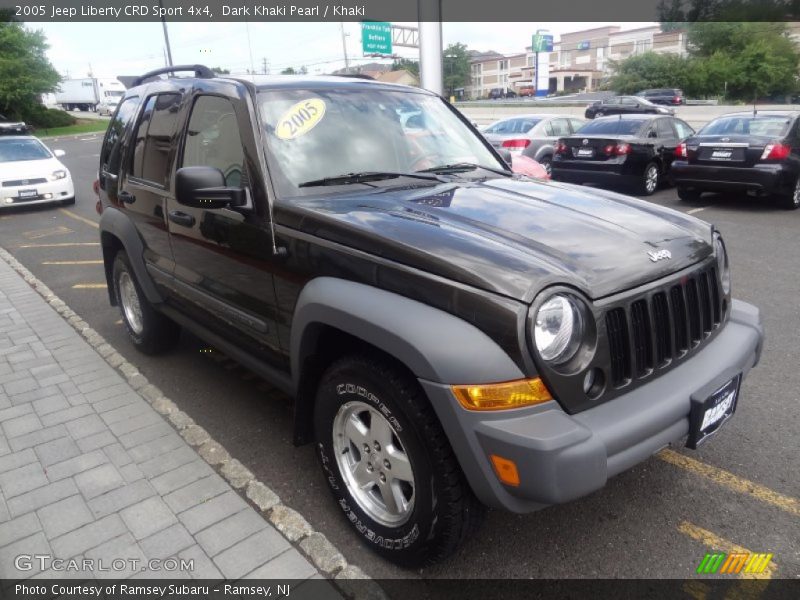 Dark Khaki Pearl / Khaki 2005 Jeep Liberty CRD Sport 4x4