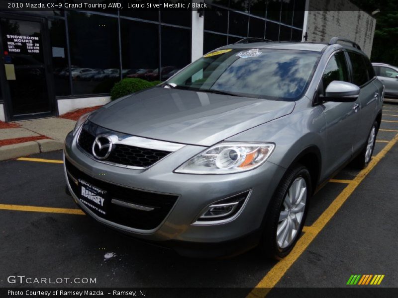 Liquid Silver Metallic / Black 2010 Mazda CX-9 Grand Touring AWD