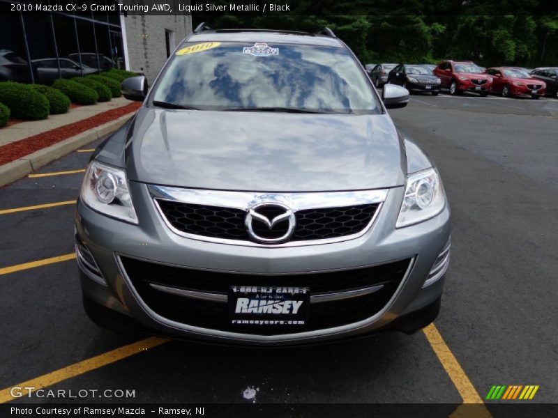 Liquid Silver Metallic / Black 2010 Mazda CX-9 Grand Touring AWD