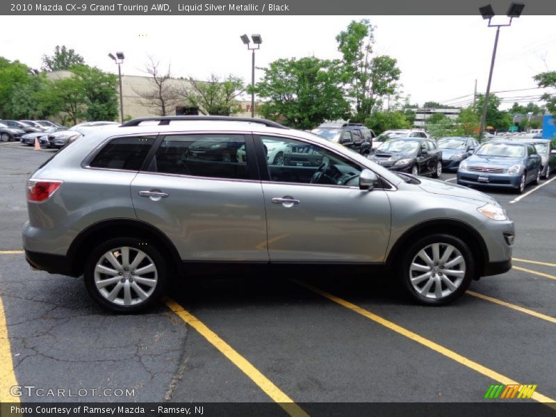 Liquid Silver Metallic / Black 2010 Mazda CX-9 Grand Touring AWD