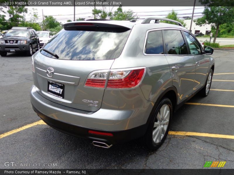 Liquid Silver Metallic / Black 2010 Mazda CX-9 Grand Touring AWD