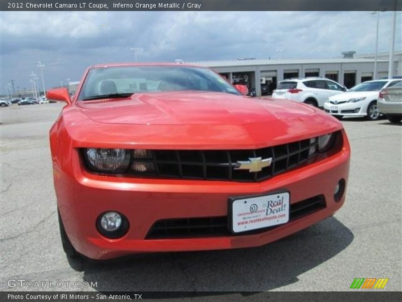Inferno Orange Metallic / Gray 2012 Chevrolet Camaro LT Coupe