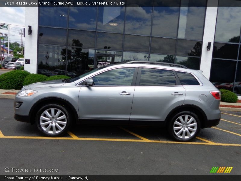 Liquid Silver Metallic / Black 2010 Mazda CX-9 Grand Touring AWD