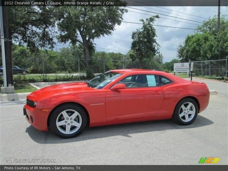 Inferno Orange Metallic / Gray 2012 Chevrolet Camaro LT Coupe