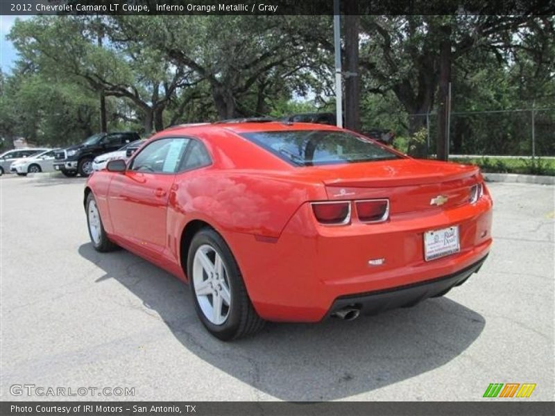 Inferno Orange Metallic / Gray 2012 Chevrolet Camaro LT Coupe